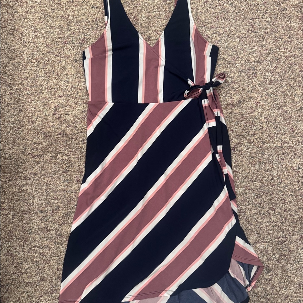 Express Pink and Black High Low Dress